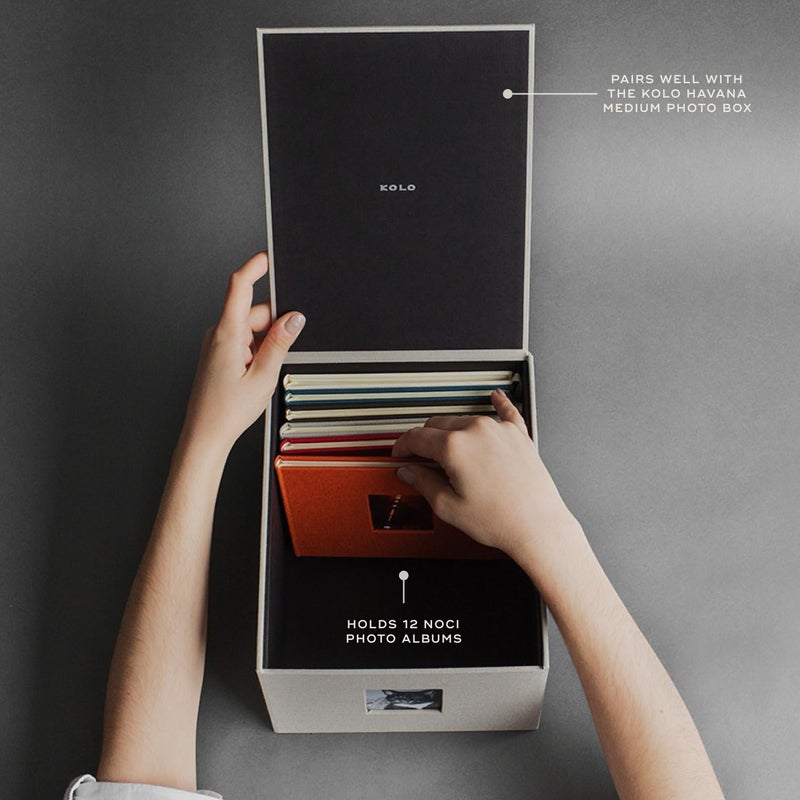 Kolo Noci Small 4x6 Photo Album, Holds 24 Photos, Ideal for Weddings and Baby Books, Navy - Image 4
